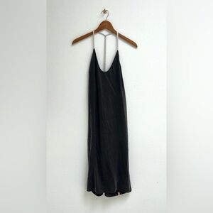 Lunya Washable Silk Slip Dress, Charcoal / Silver, Size XS